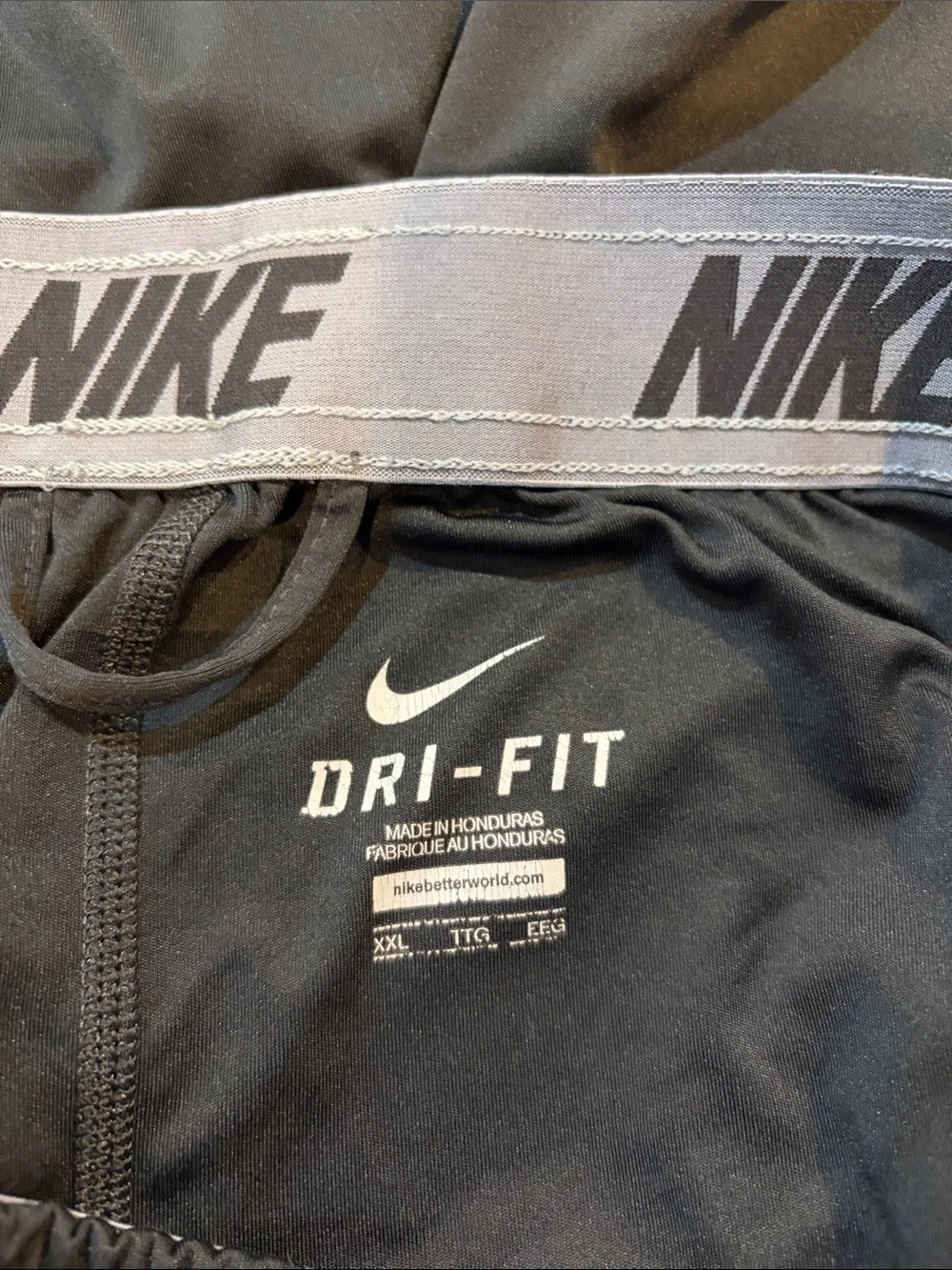 Nike Mens Black Training Shorts with White Swoosh